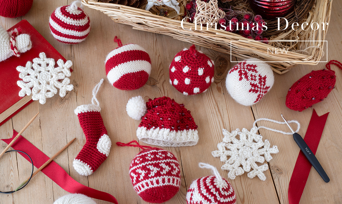 Christmas decor toft decorations baubles beaded crochet knit patterns